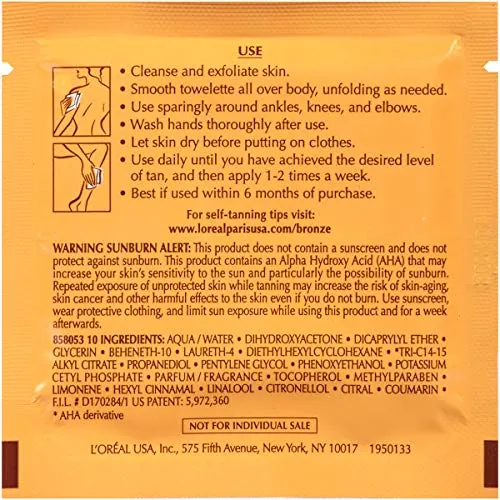 L'Oreal Paris Sublime Bronze Towelettes Review image 3