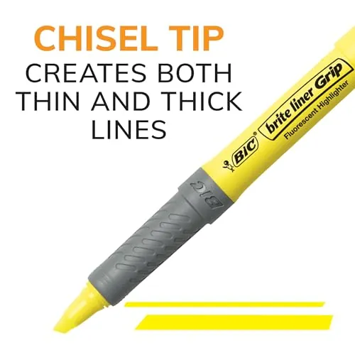 BIC Brite Liner Grip Highlighters Review: Yellow 5-Pack image 3