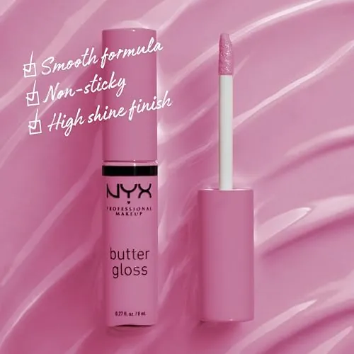 NYX Butter Gloss Eclair Review: Non-Sticky Pink Lip Gloss image 2