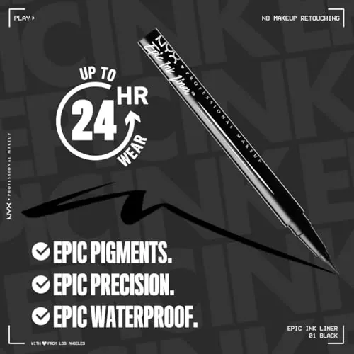 NYX Epic Ink Liner Review: Waterproof Liquid Eyeliner image 2