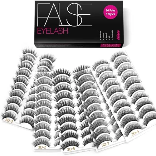Eliace Faux Mink Lashes Review: 50-Pair Cat-Eye Set