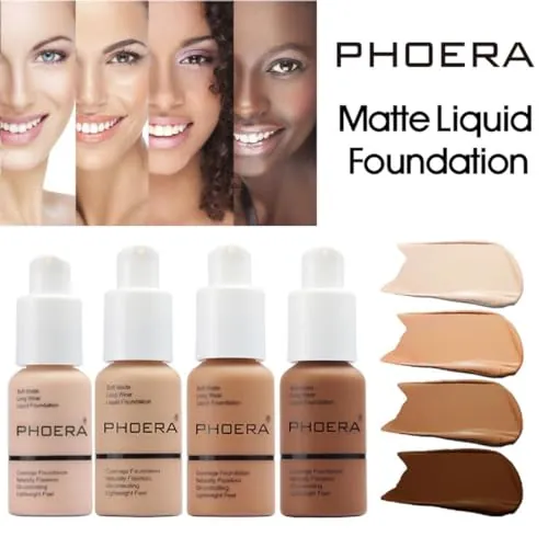 PHOERA 102 Nude Foundation Review: Full Coverage Matte image 2