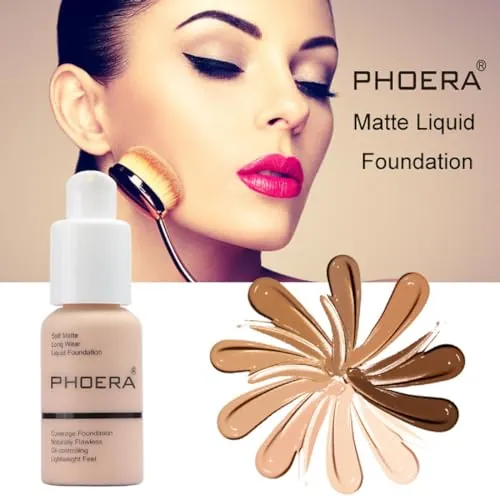 PHOERA 102 Nude Foundation Review: Full Coverage Matte image 5