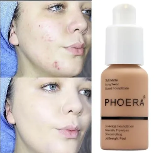 PHOERA 102 Nude Foundation Review: Full Coverage Matte image 6