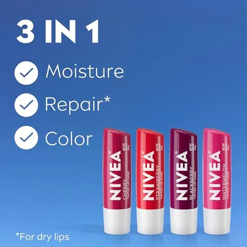 NIVEA Fruity Tinted Lip Balm Variety Pack Review image 3