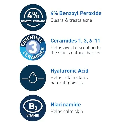 CeraVe Acne Foaming Cream Cleanser Review: 4% BPO Wash image 4