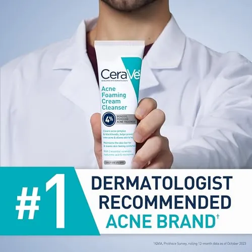CeraVe Acne Foaming Cream Cleanser Review: 4% BPO Wash image 5