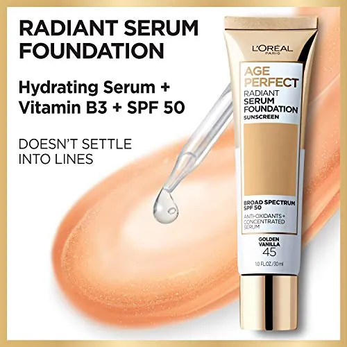L'Oreal Age Perfect Radiant Serum Foundation SPF 50 Review image 3