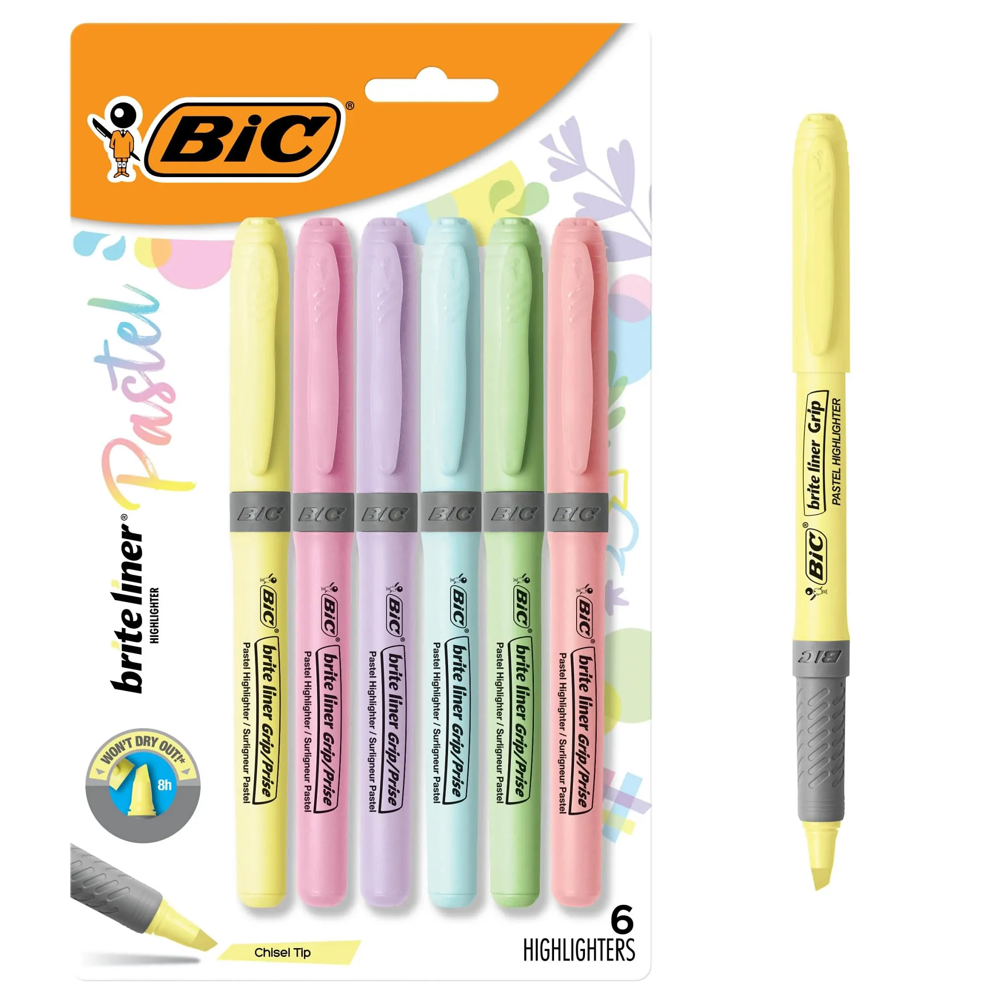 BIC Brite Liner Grip Pastel Highlighter Set Review