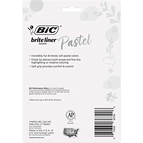 BIC Brite Liner Grip Pastel Highlighter Set Review image 3