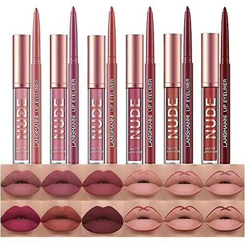 BestLand Matte Liquid Lipstick + Lip Liner Set...