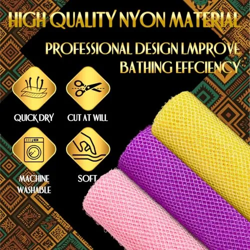 UJFQBH African Bath Sponge Review: Exfoliating Net Scrubber image 2