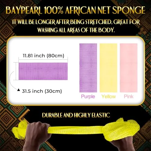 UJFQBH African Bath Sponge Review: Exfoliating Net Scrubber image 3