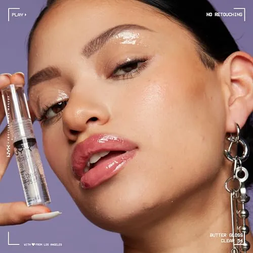 NYX Butter Gloss Sugar Glass Review: Clear Lip Gloss image 4