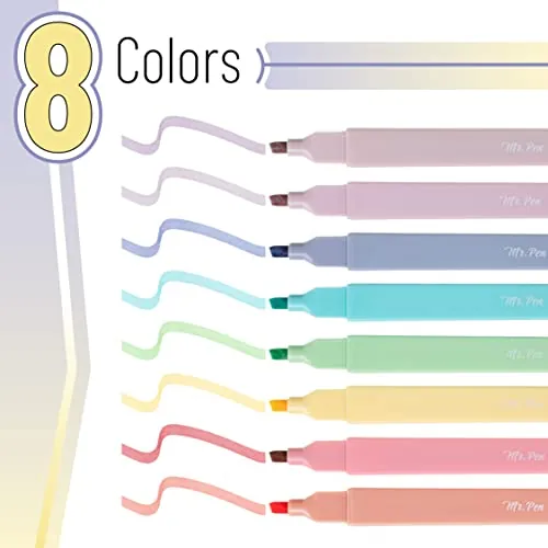 Mr. Pen Aesthetic Highlighters Review: Pastel 8-Pack image 2