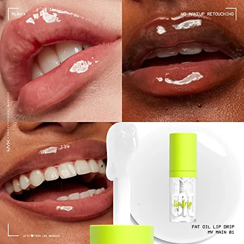 NYX Fat Oil Lip Drip Review: Clear Lip Oil Gloss image 3
