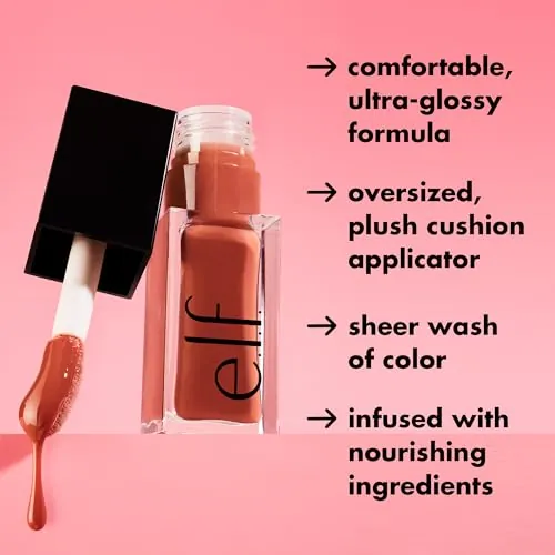 e.l.f. Glow Reviver Lip Oil Review: Pink Quartz image 5